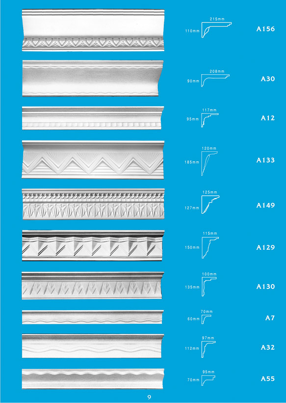 Page 9 - Cornice - Ceiling Panels is Brisbane's largest supplier of plaster ornamental cornice, colonial cornices, art deco cornices, victorian style cornices, federation style cornices, georgian cornices, and neo gothic cornices.