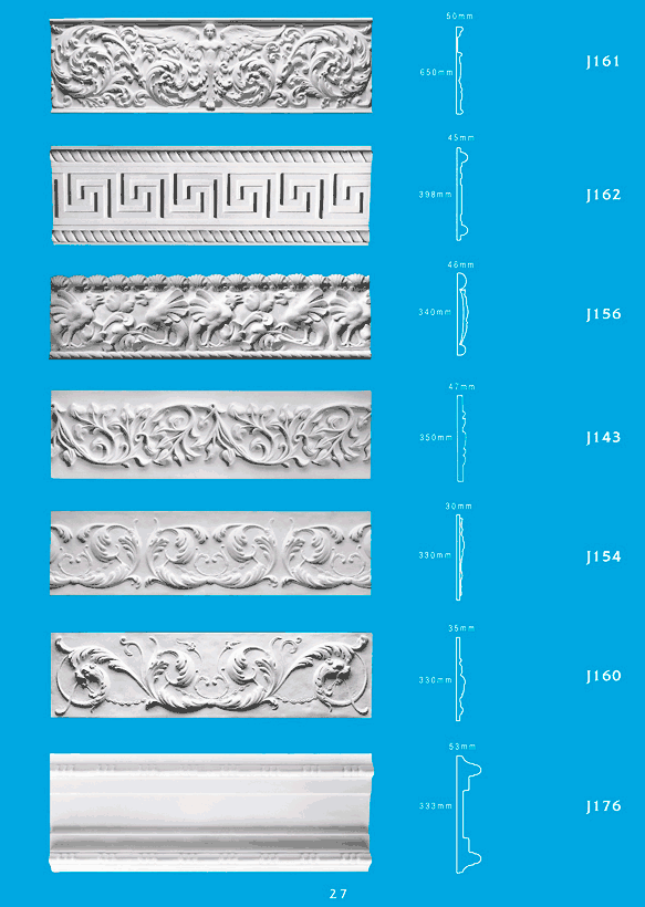 Page 7 - Friezes - Use decorative and ornamental plaster friezes to add elegance and beauty to any room. Ceiling Panels in Brisbane is Queenslands largest supplier of decorative friezes offering a superb range of styles and options.